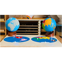 montessori land form globes